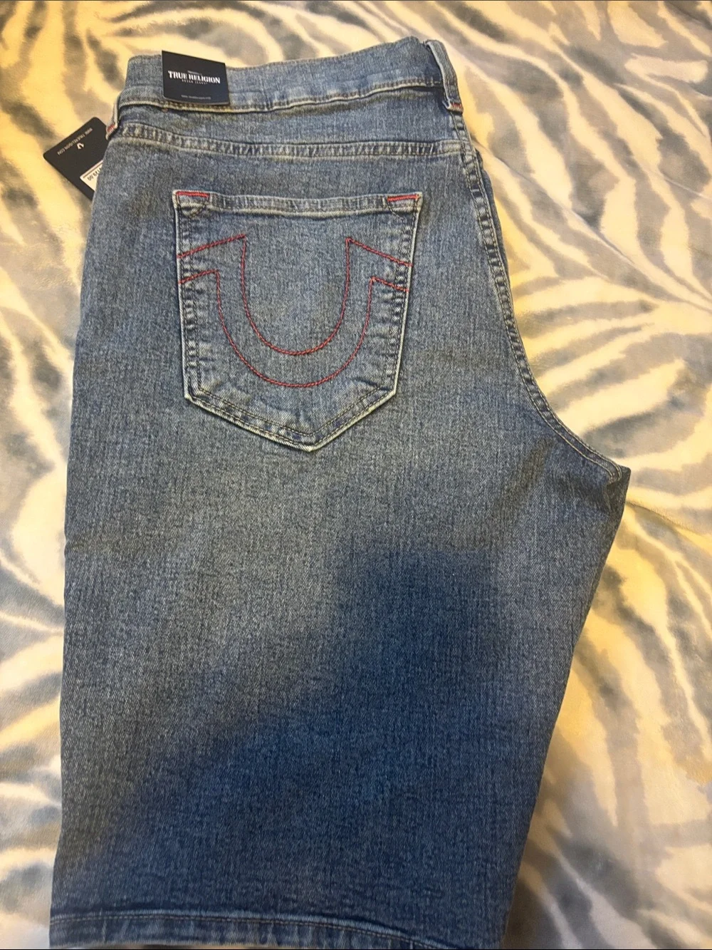True Religion Men's Light Blue Relaxed Jeans